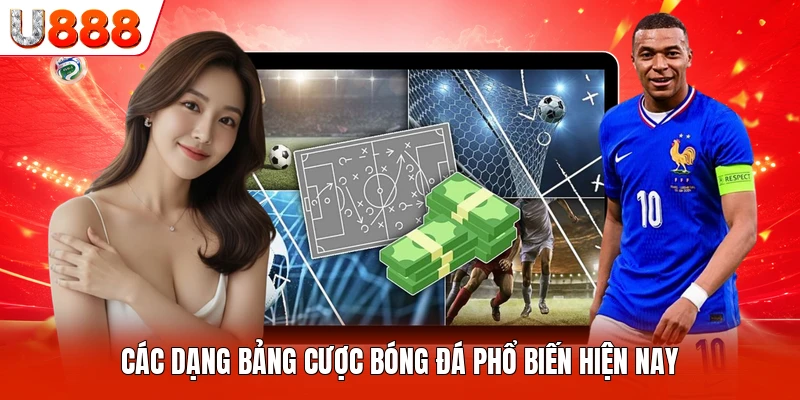 Các dạng bảng cược bóng đá phổ biến hiện nay