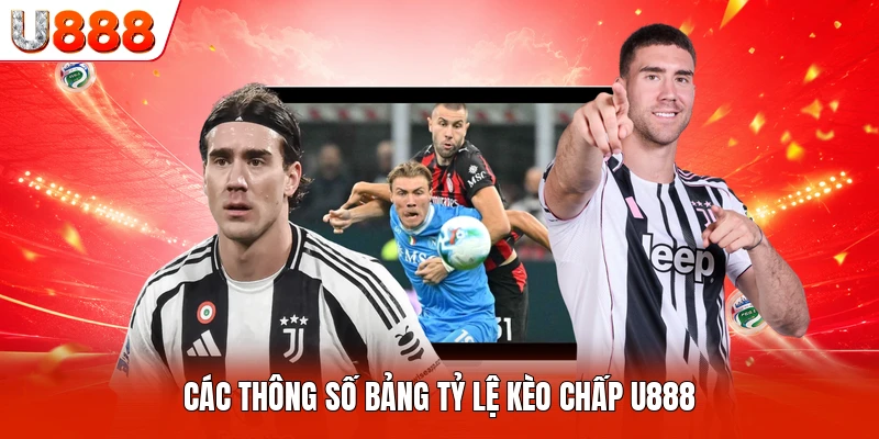 Các thông số bảng tỷ lệ kèo chấp U888