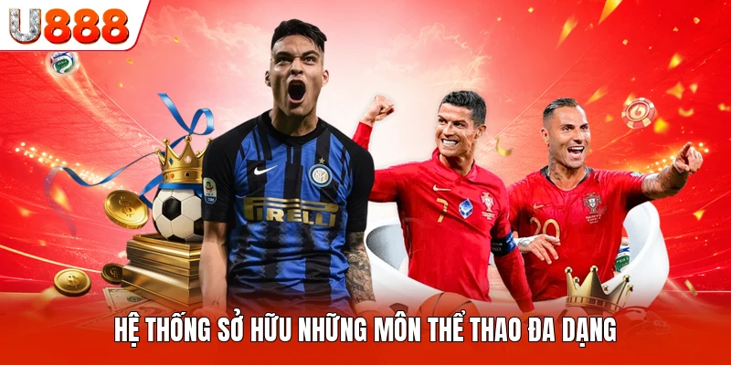 Hệ thống sở hữu những môn thể thao đa dạng