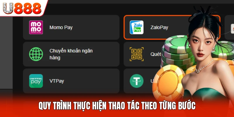 Quy trình thực hiện thao tác theo từng bước